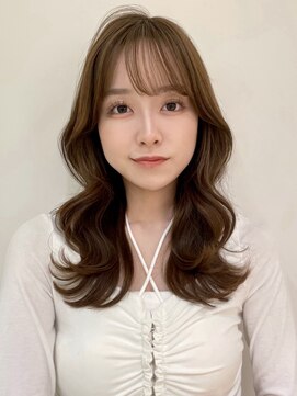 バイオレットジェム(Violet`jem) 明るめベージュ外ハネ韓国ウェーブヘアMI-16