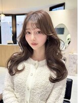 ルル(loulou)&nbsp;ブリーチなしミルクティーベージュ　前髪顔まわりレイヤーカット