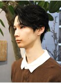 フェザーショートニュアンスパーマメンズカット