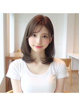 ヘアーズ ベリー 古川橋店(hairs BERRY) ★ミディアムレイヤーレイヤーカット顔まわりカットワンカール