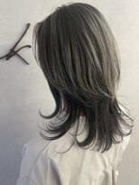 リンク(Link)&nbsp;ウルフ/レイヤーヘア/アンブレラカラー/グレー/グレージュ/平塚