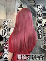 コワファースト長崎シャンプーボーイ 2nd(COIFF1RST 長崎 SHAMPOO BOY)&nbsp;長崎ハイトーン 韓国カラー ケアブリーチ ピンク