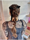 【ローポニーテール】結婚式/銀座/ヘアセット/カチモリ/アレンジ