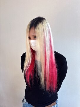 オーシー 四ツ井店(O'sea) 白髪×インナー赤