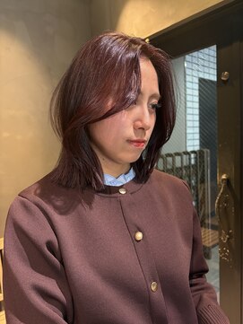 クレオヘアフィーカ(CLEO hair fika) ラベンダーカラー×ミディアムレイヤーカット
