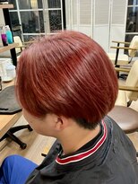 シータ 大山(THETA)&nbsp;センターパート/ブリーチ/赤髪