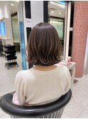 ボブパーマコテ巻き風パーマくびれボブレイヤー外ハネボブ