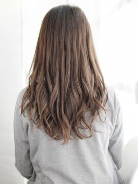 ヘアメイク ナル(hair make nalu) 透け感グレージュのミックスカールスタイル