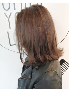 ヘアー ハウス オハナ(hair house ohana) 外ハネミディアム×デザインカラー