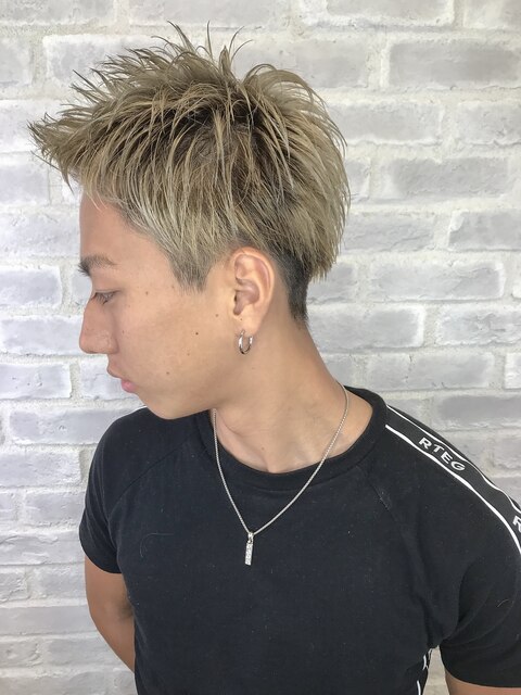 MEN'S HAIR サマースタイルの鉄板！！ハイトーンアップバング