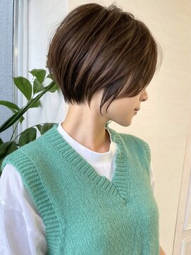 ロンドブルーム 天神大名店(Lond Bloom) ショートボブショートヘアアッシュブラウン髪質改善ハイライト