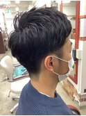 ツーブロックショート