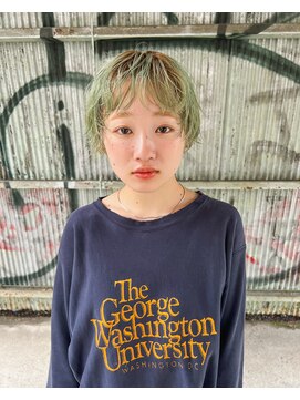 トゥコ(tuco) ペールグリーン　ミニボブ　フェイスレイヤー　ルーツカラー