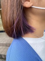 ヘアーメイク ラグズ(Hair Make Luxtz)&nbsp;インナカラー/バイオレットアッシュ/ことりベージュ/内巻きボブ