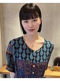 切りっぱなし切りっぱなしボブ/酸性ストレート/ミニボブ