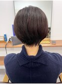 【白髪染め可】ボブショート ビフォアー＆アフター/白髪ぼかし