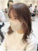 インナーカラーベージュイヤリングカラーハイトーンカラー横浜