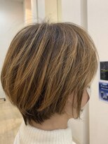 レーブ バイ ファースト 岩切店(reve by first) 白髪ぼかしハイライト×ショートスタイル