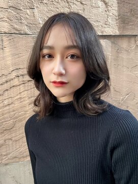 シー バイ ロンド 新宿(Sea by Lond) 伸ばしかけでもできるくびれヘア/暗髪/シースルーバング