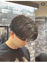 プラウド(PROUD) メンズナチュラルセンターパートニュアンスパーマ毛流れ重視