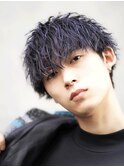 ブルーブラック　メンズマッシュ　1分スタイリング