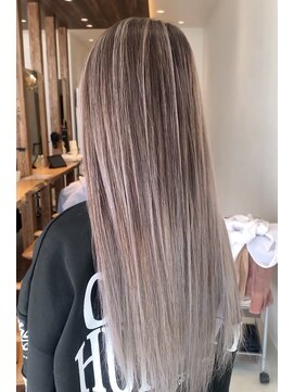 ラグーン(LAGOON) バレイヤージュグレージュハイライトダブルカラーケアブリーチ