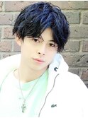 センターパートモテウェーブ