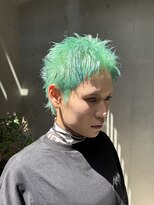 ヴァーディ オモテサンドウ(Vardy omotesando)&nbsp;ミントグリーン・デザインカラー・ハイトーンショート