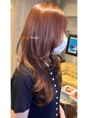 オレンジベージュ×大人レイヤー20代30代