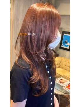 ヴィークス ヘア(vicus hair) オレンジベージュ×大人レイヤー20代30代