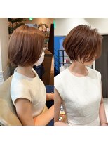 バンプ ギンザ(BUMP GINZA)&nbsp;30代40代50代白髪ぼかし髪型白髪染め面長細目ハイライト伊