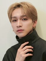 サンクマーケット 渋谷(cinq MARKET) 渋谷メンズブリーチカラーミルクティーベージュセンターパート