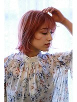 ムーン 仙台一番町店(OON)&nbsp;ハッシュカット/レイヤーボブ/カシスレッド/ピンクブラウン