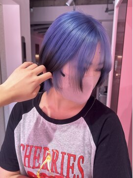 ダズリングディア(Dazzling Deer) ブルー/サファイア/ルーツカラー/ショート/デザインカラー