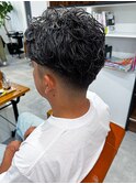 【amule  hair eta】ホワイトメッシュ/極道パーマ/刈り上げ/20代