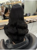 ブリーチなしカラー、グレーブラック