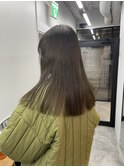 ★ブリーチなしチョコレートブラウンオリーブグリーンココア秋色