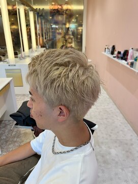 ニューヨーク ニューヨーク 河原町オーパ店(NYNY) ▽メンズカットカラー/スパイキーショート/ホワイトベージュ