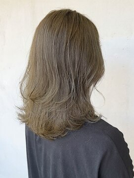 透明感髪質改善カラー◎レイヤーミディ×くびれオリーブベージュ