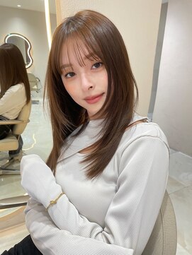 サイン 渋谷(SIGN) 韓国ヘアーハッシュカットレイヤーカットグレージュブリーチ無し