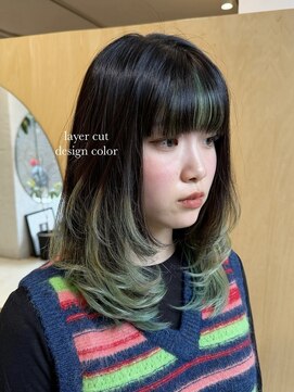 スタン 渋谷(Stam) レイヤーカット/デザインカラー/裾カラー