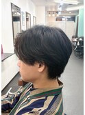 メンズセンターパート