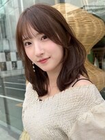 ノイ 銀座(noi)&nbsp;顔周りレイヤーカットくびれヘアミルクティーベージュカラー韓国