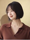 【王道愛され】切りっぱなしボブ×艶カラー
