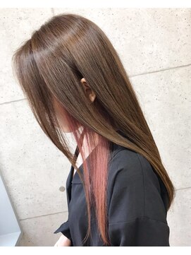 ヘアテリア リュウ 大塚(hair teria ryu) インナーカラーピンク