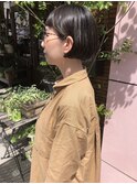 ミニボブ/ショートボブ/黒髪ボブ/艶カラー*