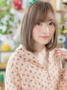 カバーヘア ブリス 上尾西口店(COVER HAIR bliss) ★ミルクティアッシュ斜めバング前下がりボブ10代20代30代★8