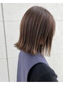透明感ベージュ×大人ボブ【大分】