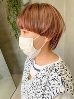 テトヘアー(teto hair) マッシュウルフ、ウルフカット、ピンクベージュ