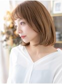 ハイトーンカラー外国人風ツヤ髪前下がりボブa志木20代30代40代